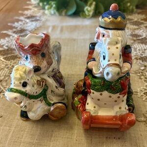 FITZ & FLOYD. Ceramic Cramer and Sugar for your Christmas morning 1992 Vintage